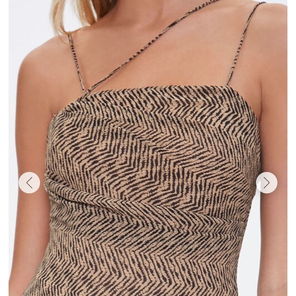 Forever 21 Brown/Black Striped Bodycon Dress - Picture 4 of 13